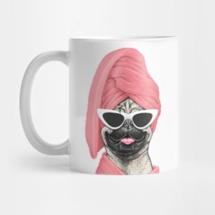 Pug after bath Mug